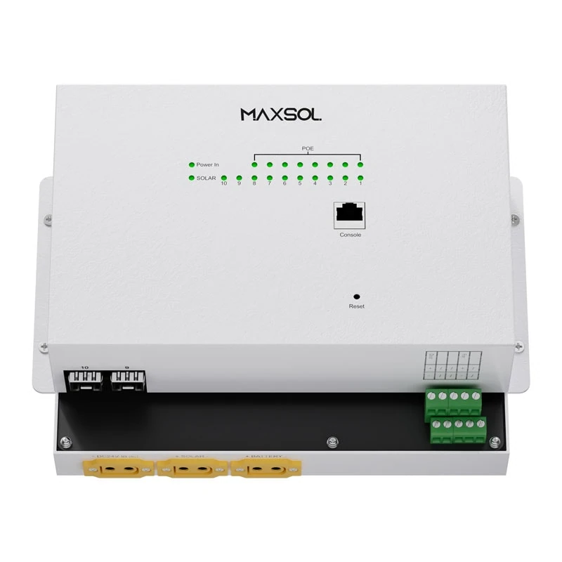 Maxsol IOT2802SFG-S managed solar industrial PoE switch